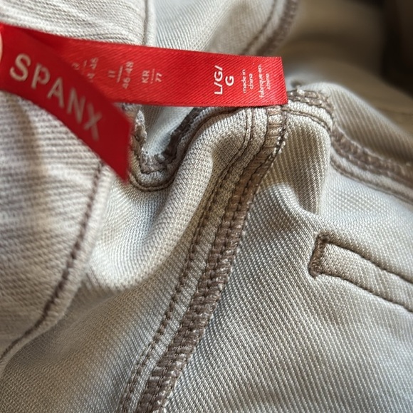 SPANX GRAY LEGGINGS HIGH RISE CROP ANKLE WOMENS SIZE L - Picture 4 of 5